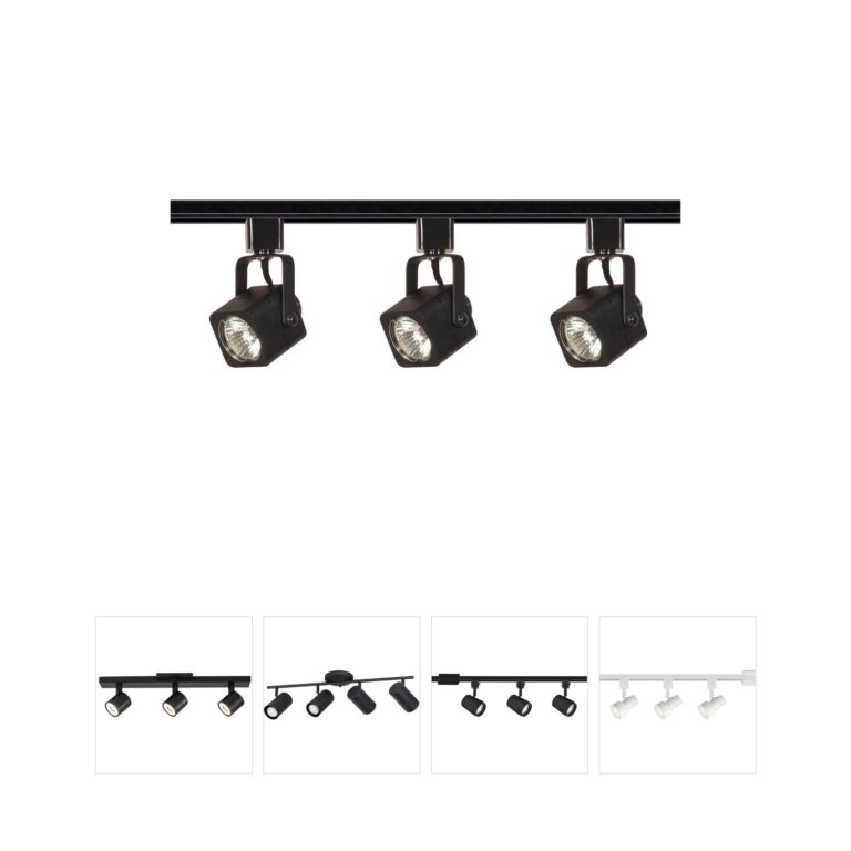 Nuvo Brentwood 48-Inch 3-Light Black Track Lighting Kit