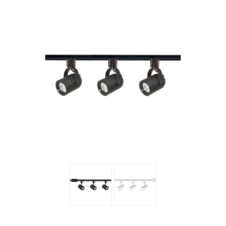 Nuvo Lighting Brentwood 48-Inch 3-Light Black Track Lighting Kit