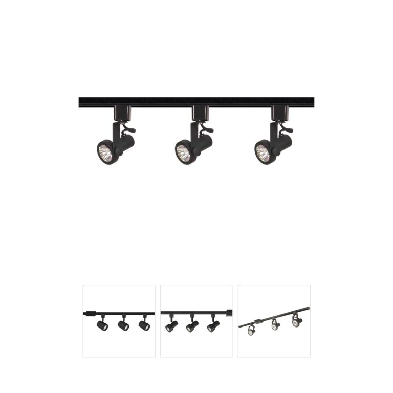 Nuvo Lighting Brentwood 3-Light Black Track Kit