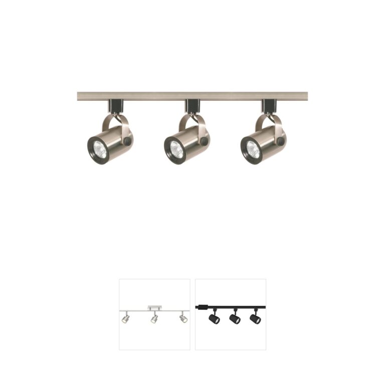 Nuvo Lighting Brentwood Brushed Nickel 3-Light Track Kit
