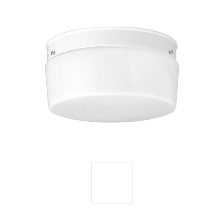 Progress Lighting White Glass 10.75-Inch Two-Light Flush Mount