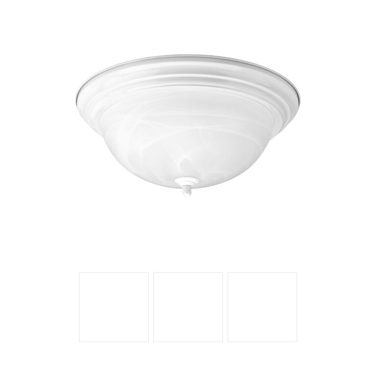 Progress Lighting Dome Glass CTC White Alabaster 3-Light Flush Mount