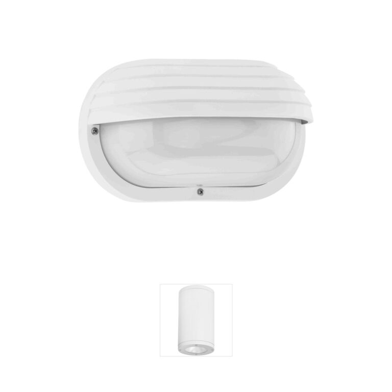 Progress Lighting Bulkheads White Polycarbonate Outdoor Flush Mount