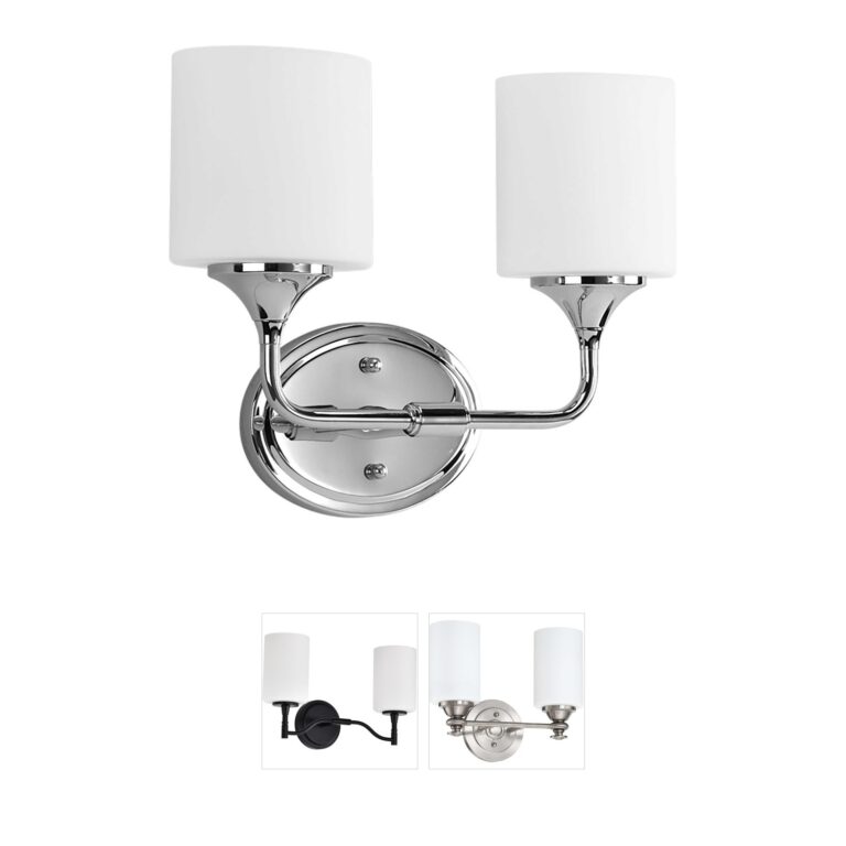 Progress Lynzie Polished Chrome 2-Light Vanity Light