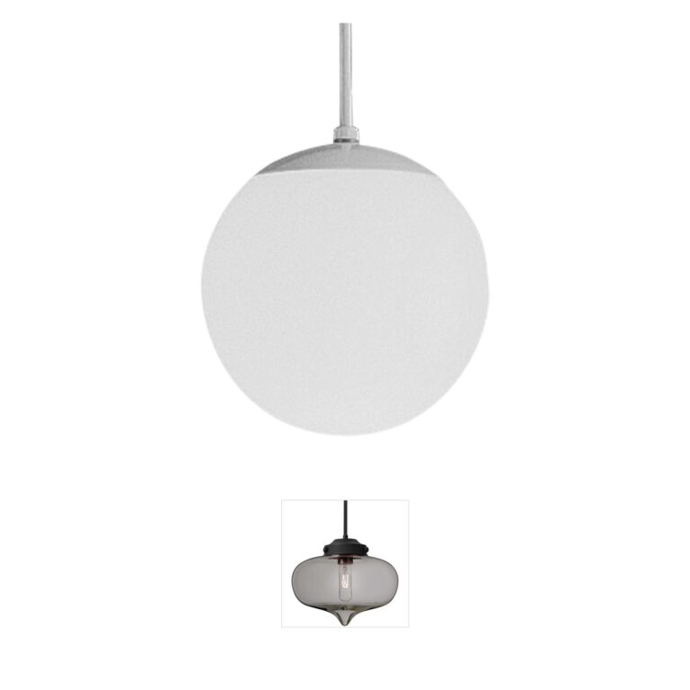 Progress Lighting Opal Globes White Opal Steel Pendant