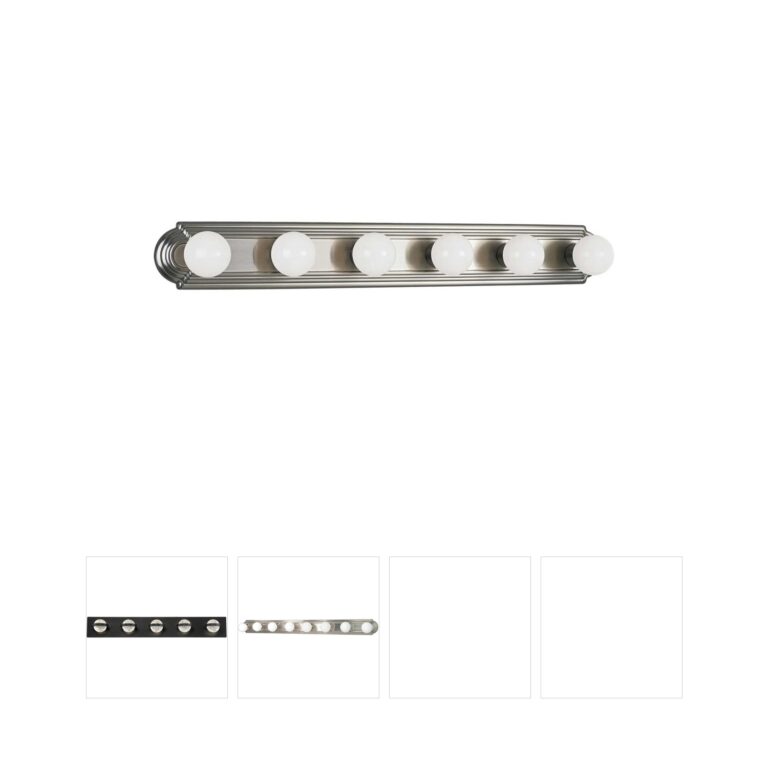 Progress Lighting Broadway Six-Light Steel Vanity Fixture