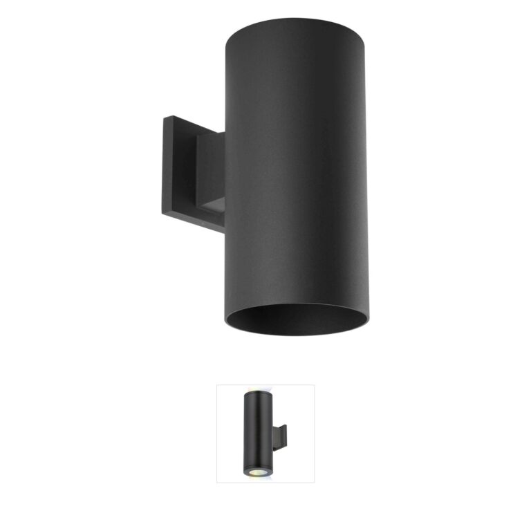 Progress Lighting Cylinder Black Cast Aluminum Dark Sky Outdoor Wall Light