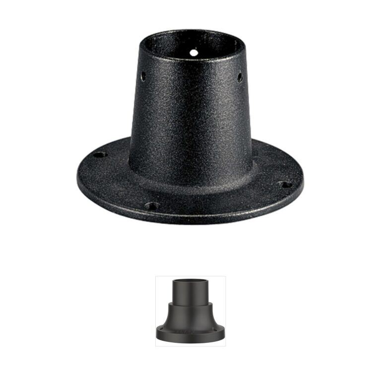 Progress Lighting Post Adapter Cast Aluminum Surface Mount in Textured Black
