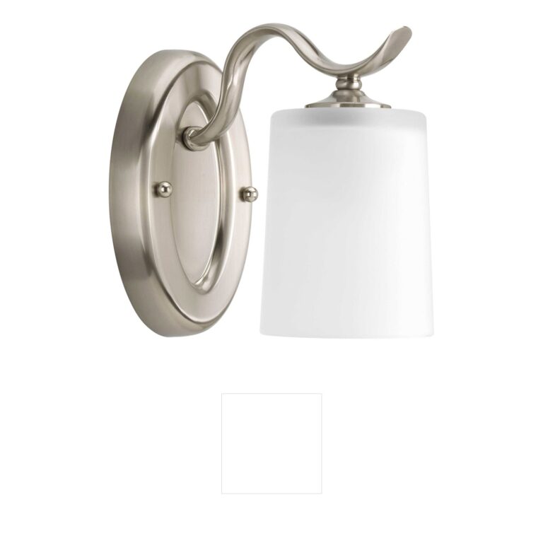 Progress Lighting Inspire 1-Light Brushed Nickel Vanity with Etched Glass