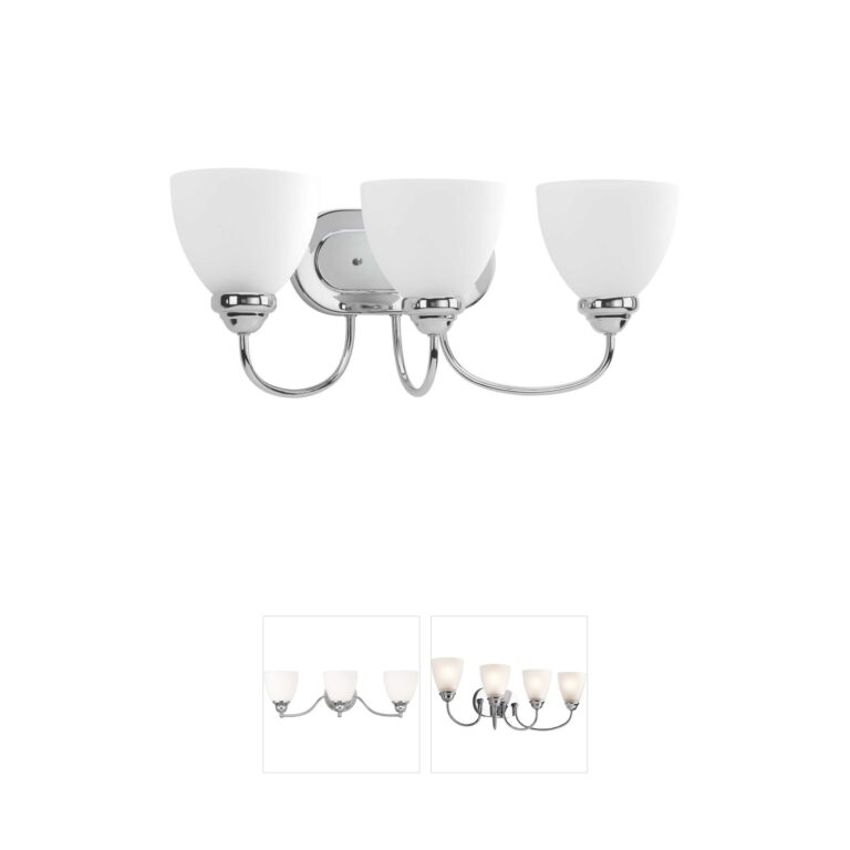 Progress Lighting Heart 3-Light Polished Chrome Vanity Light