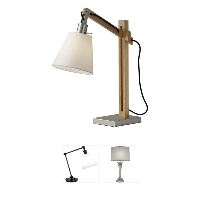 Adesso Walden Natural Rubber Wood Contemporary Table Lamp