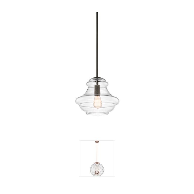 Kichler Everly Olde Bronze Glass Pendant