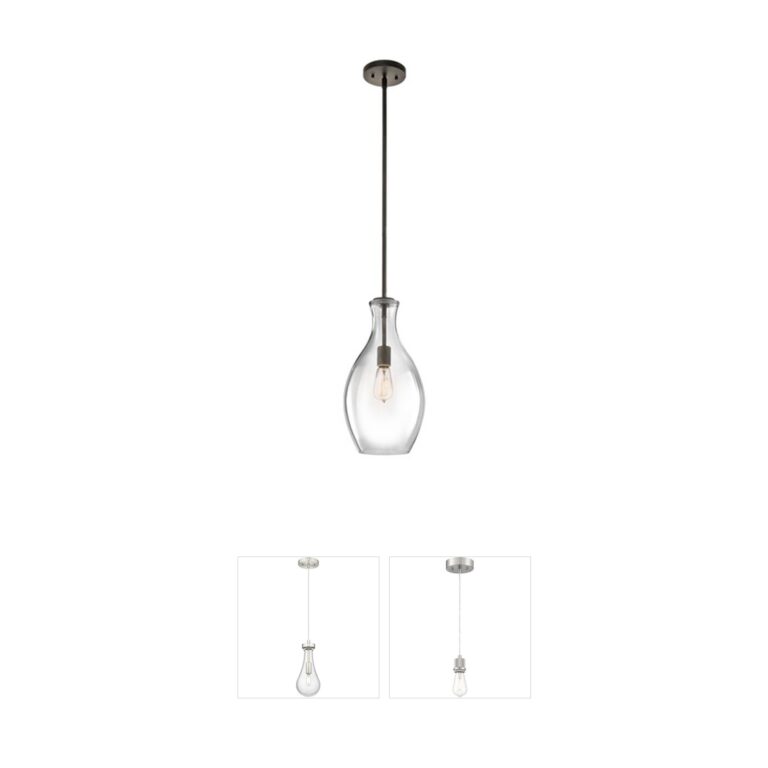 Kichler Everly Olde Bronze Glass Pendant