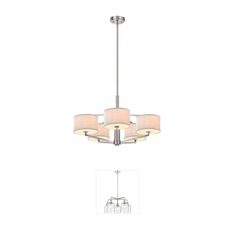 Dolan Designs Monaco Satin Nickel 5-Light Chandelier