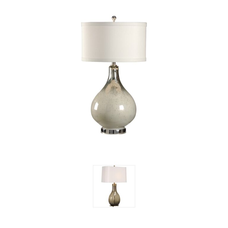 Wildwood MarketPlace Gray Art Glass Table Lamp