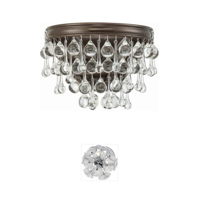 Crystorama Calypso Vibrant Bronze & Crystal Sconce