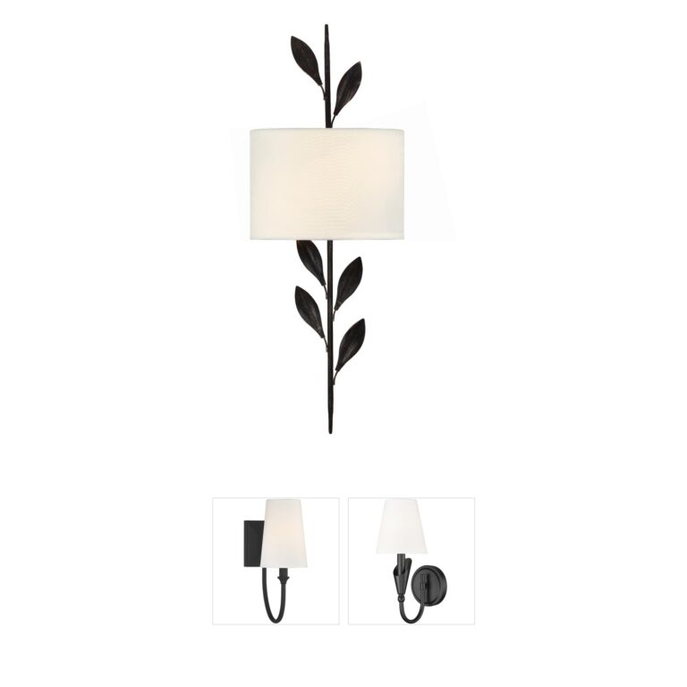 Crystorama Broche English Bronze Steel Wall Sconce