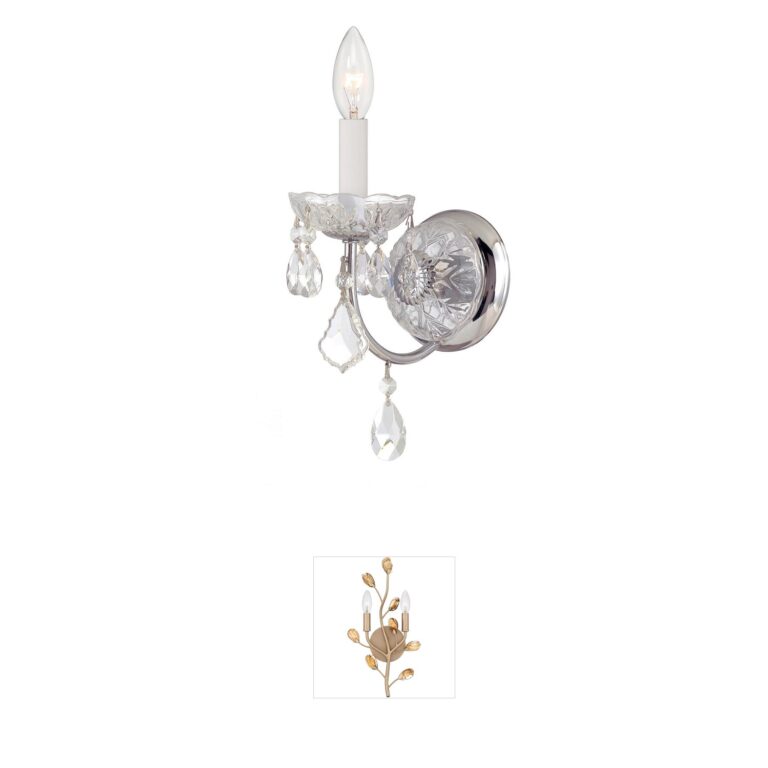 Crystorama Imperial 1-Light Polished Chrome Wall Sconce with Swarovski Spectra Crystal