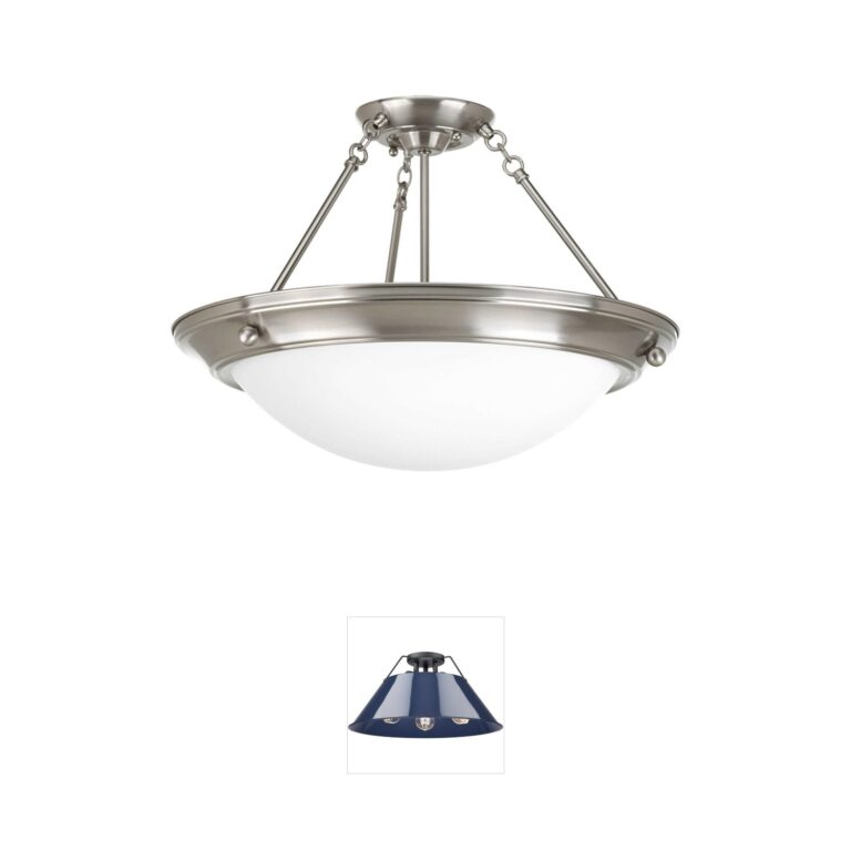 Progress Lighting Eclipse Collection Brushed Nickel Flush Mount