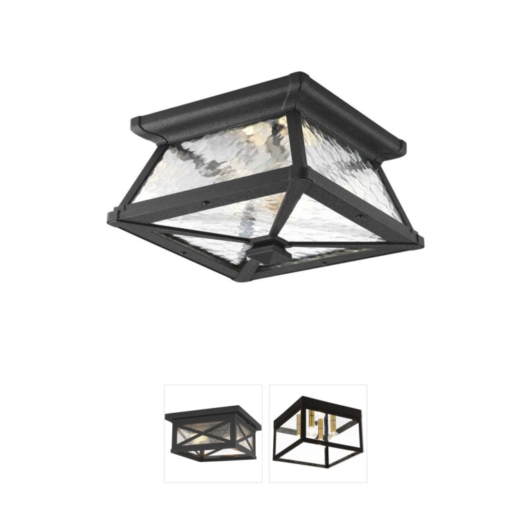 Progress Mac Collection Textured Black Outdoor Ceiling Light
