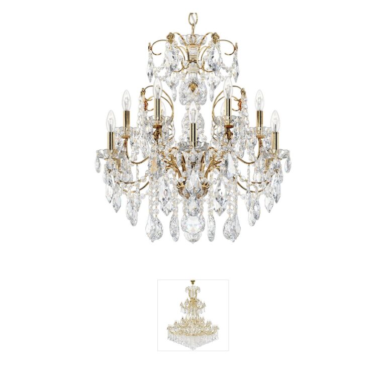 Schonbek Century 12-Light Heritage Handcut Crystal Chandelier in Aurelia