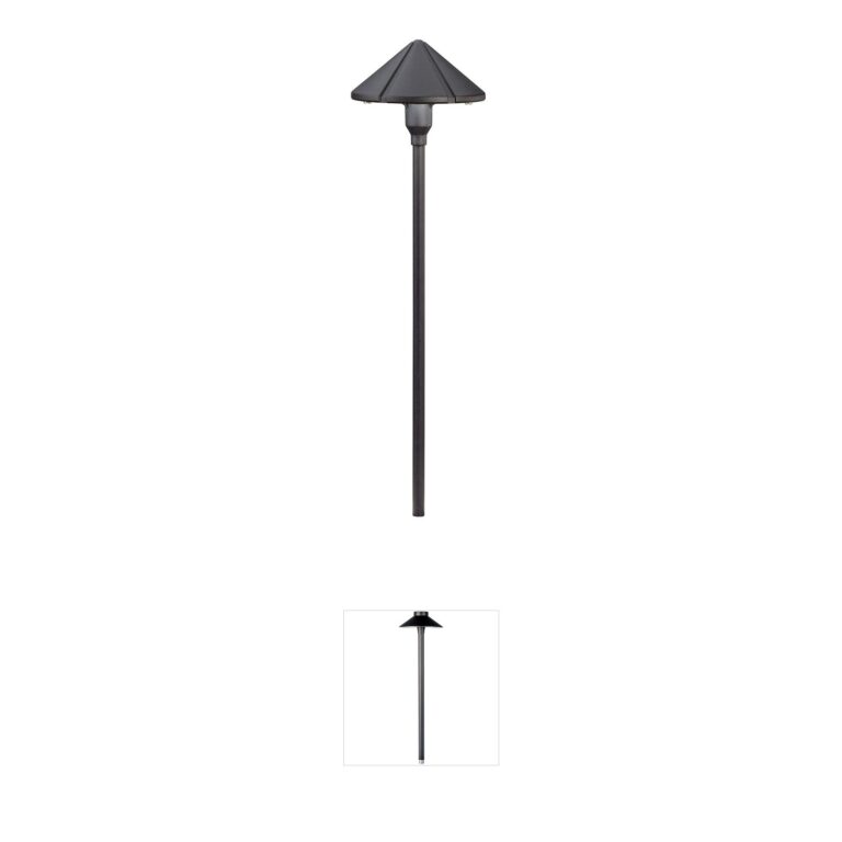 Kichler Six Groove Textured Black Landscape Path Light