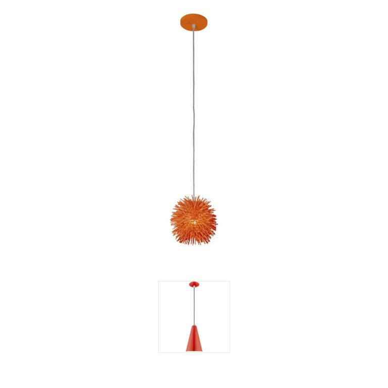 Varaluz Urchin 6.25" Electric Pumpkin Mini Pendant