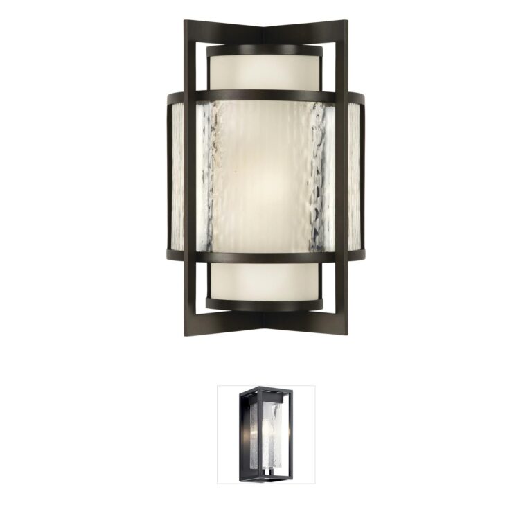 Fine Art Singapore Moderne Outdoor 15-Inch Bronze Wall Sconce