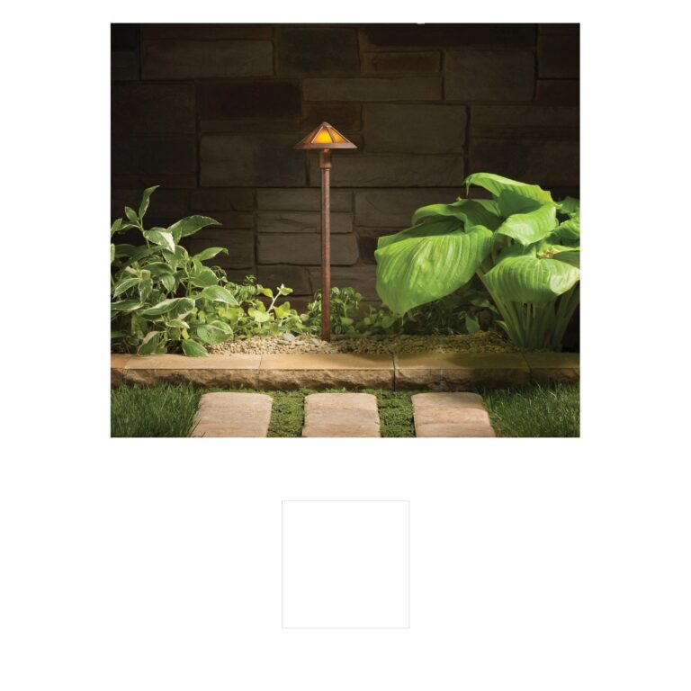 Kichler Mica Mission Textured Tannery Bronze Path Light with Mica Glass