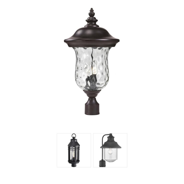Z-Lite Armstrong Bronze 3-Light Post Mount Lantern