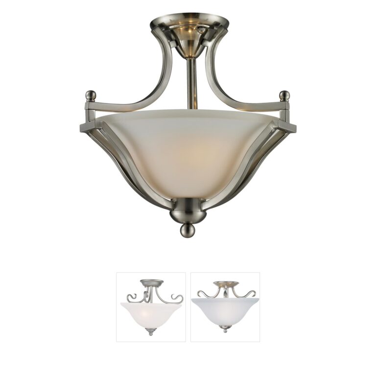 Z-Lite Lagoon Brushed Nickel Semi-Flush Mount