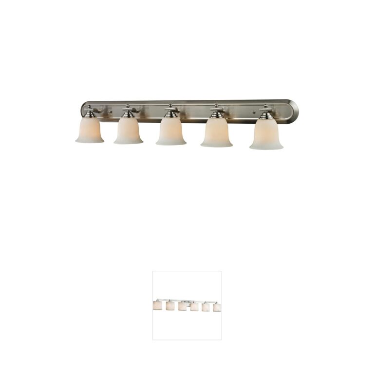Z-Lite Lagoon 5-Light Brushed Nickel Vanity with Matte Opal Glass