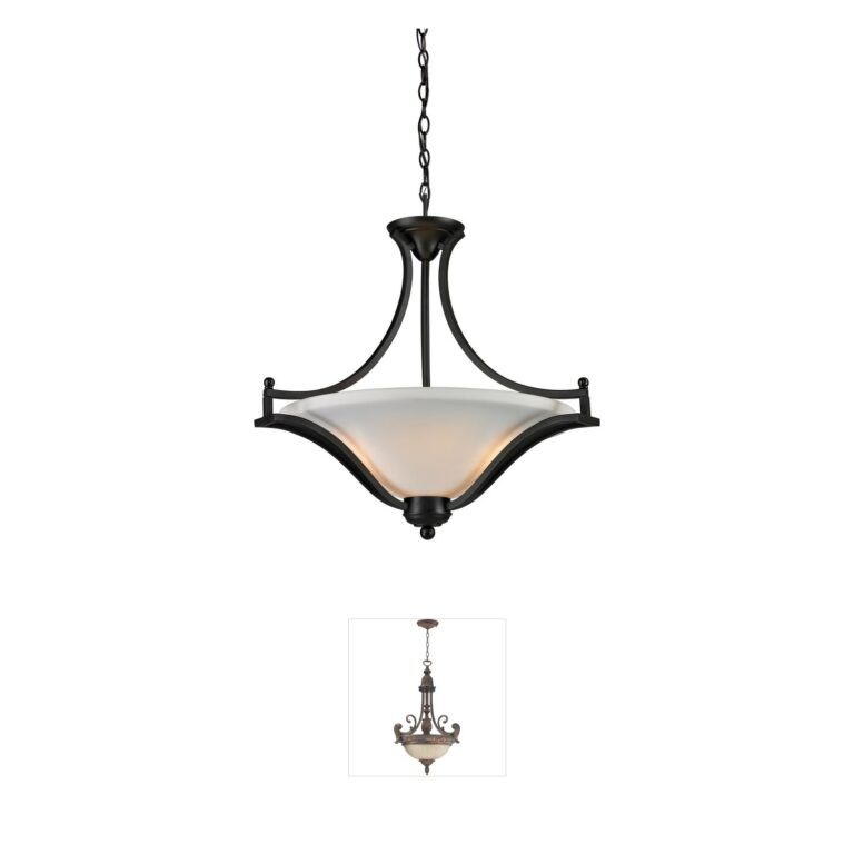 Z-Lite Lagoon 3-Light Matte Black Pendant with Matte Opal Glass