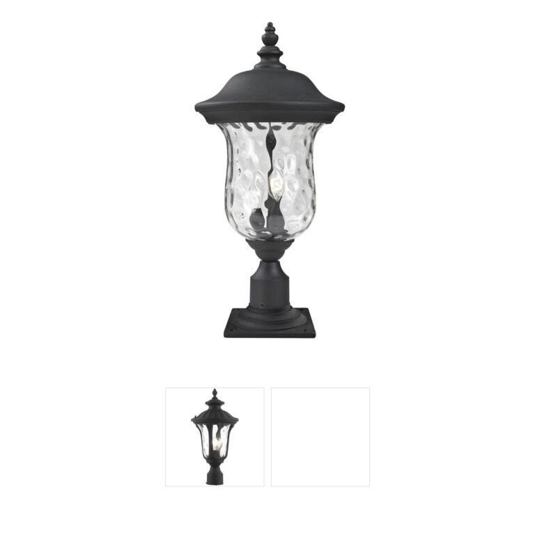 Z-Lite Armstrong Black Aluminum Outdoor Pier Light