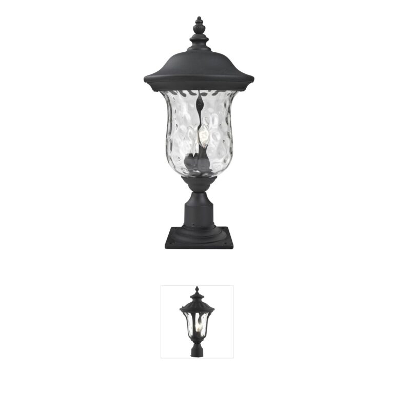 Z-Lite Armstrong Black Aluminum Pier Mount Light