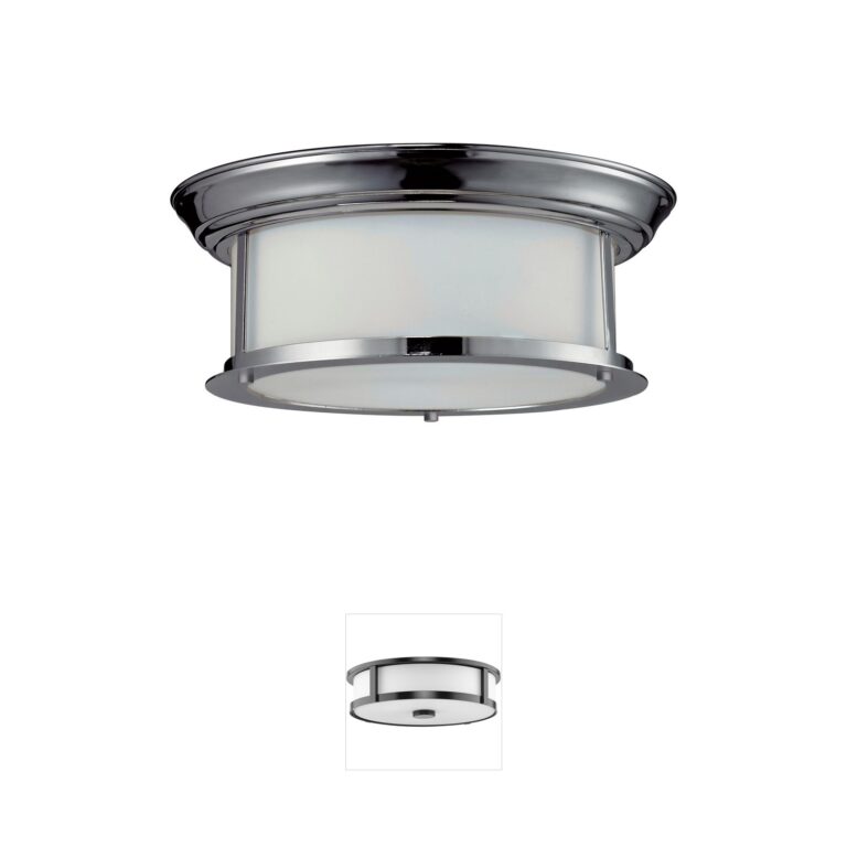 Z-Lite Sonna Chrome Flush Mount with Matte Opal Glass