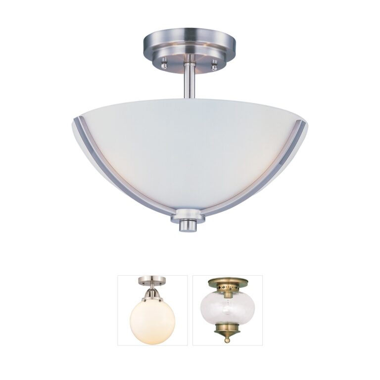 Maxim Lighting Deven Satin Nickel Semi-Flush Mount