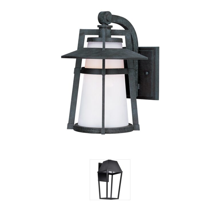 Maxim Lighting Calistoga Adobe Outdoor Wall Lantern with Satin White Glass