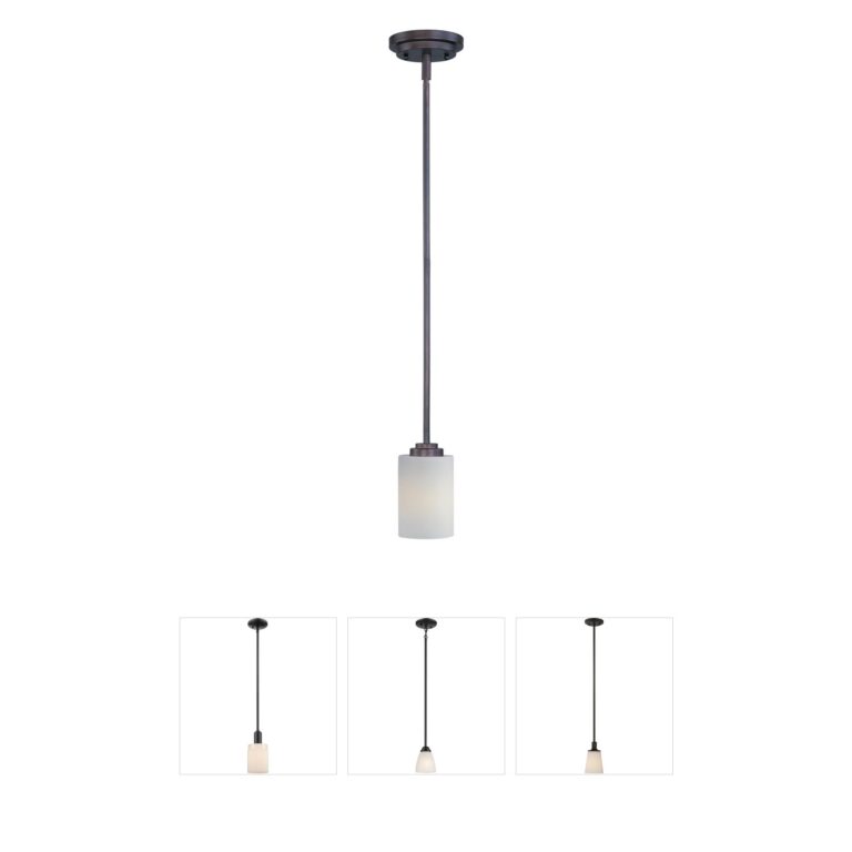 Maxim Lighting Deven Steel & Opal Glass Mini Pendant