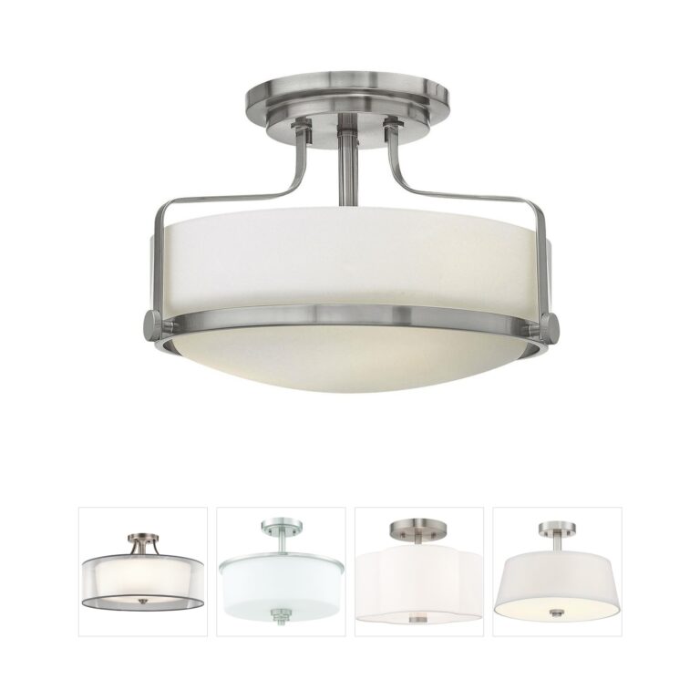 Hinkley Harper Brushed Nickel Semi-Flush Mount