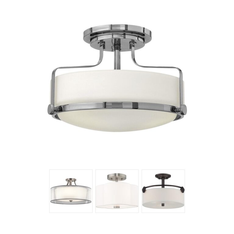 Hinkley Harper Chrome Semi-Flush Mount