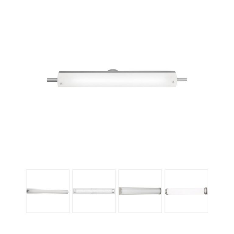 Access Lighting Vail 30-Inch Brushed Steel and Opal Glass LED Vanity Light