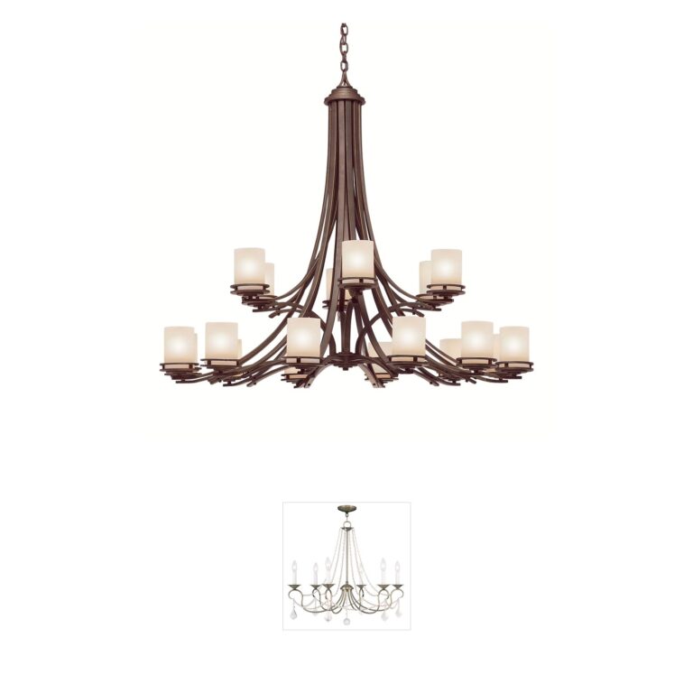 Kichler Lighting Hendrik Olde Bronze Steel 18-Light Chandelier