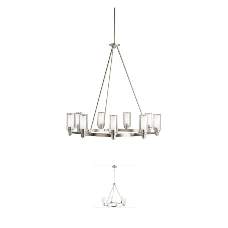 Kichler Circolo 36-Inch 9-Light Chandelier in Brushed Nickel