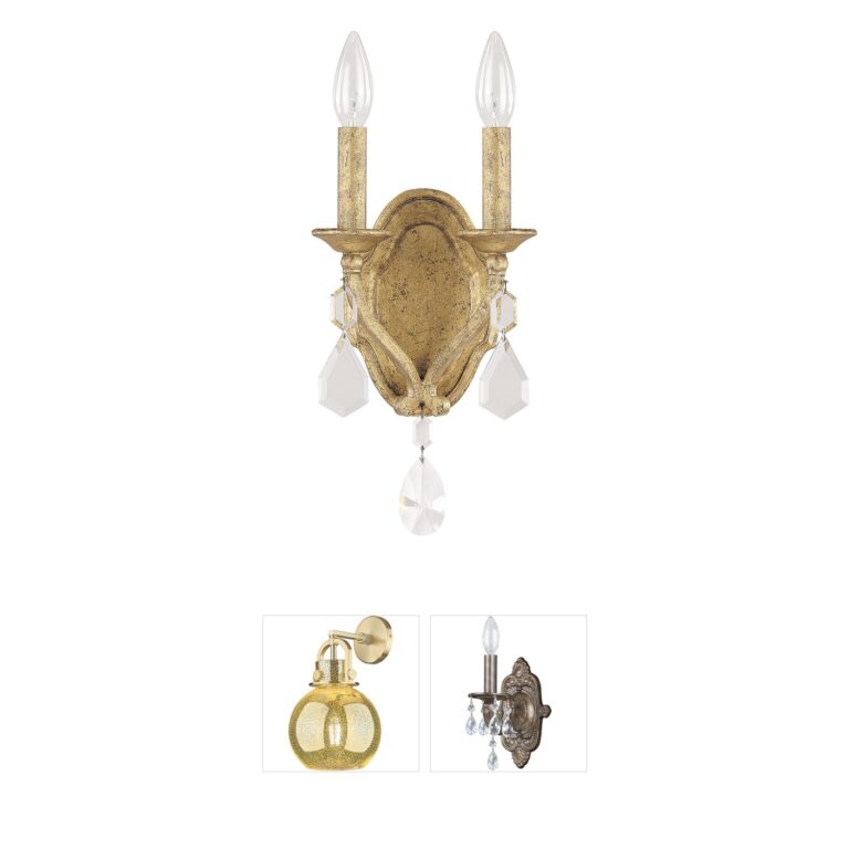 Capital Lighting Blakely Antique Gold Crystal Wall Sconce
