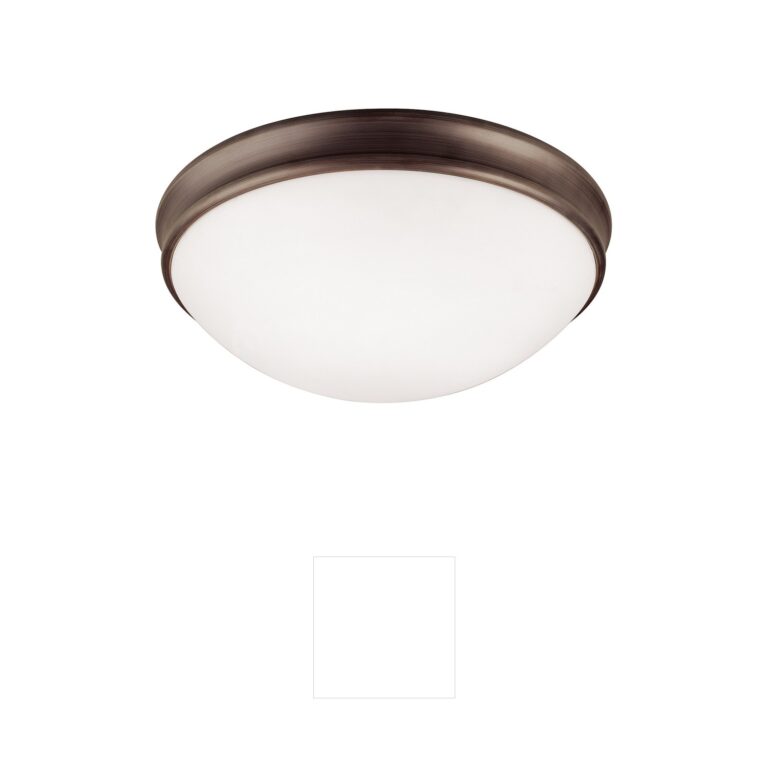 Capital Lighting Hansen 2-Light Oil Rubbed Bronze Flush Mount with White Glass
