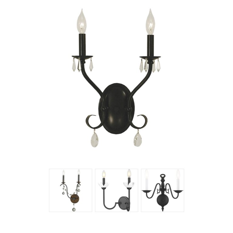 Framburg Liebestraum Matte Black Metal Wall Sconce