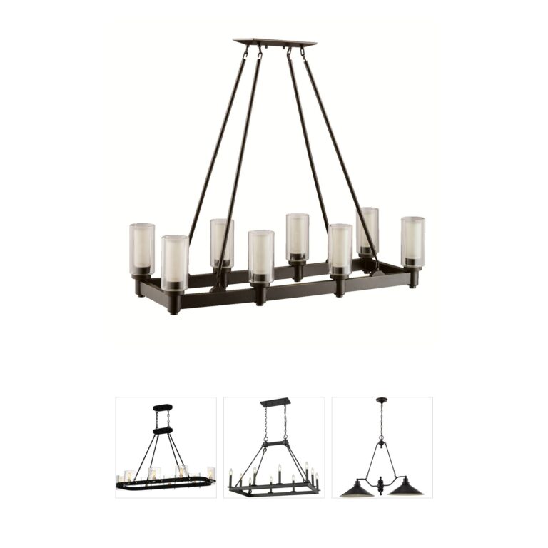 Kichler Circolo 8-Light Olde Bronze Island Chandelier with Umber Etched Glass