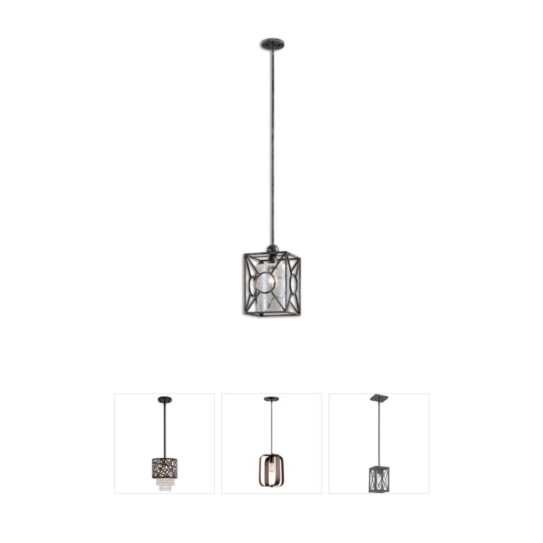 Uttermost Arbela Rust Black Mini Pendant