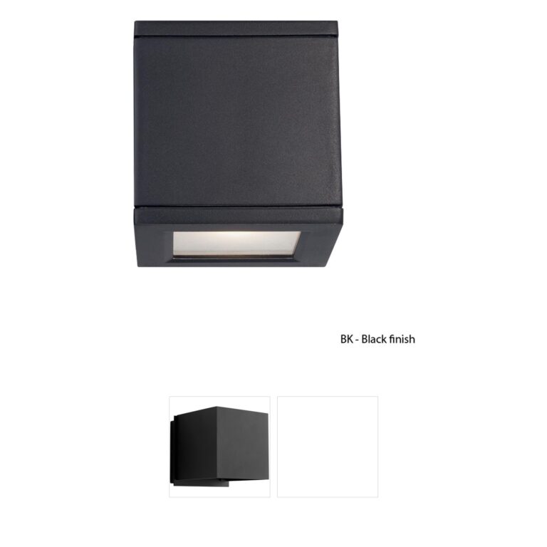 WAC Lighting Rubix Black Die-Cast Aluminum LED Outdoor Wall Light